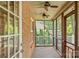 Enjoy this large screened-in porch with two ceiling fans at 176 Sharon Valley Dr, Hickory, NC 28601