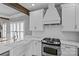 Bright kitchen with stainless appliances, farmhouse sink, tiled backsplash, and plenty of cabinet storage at 1826 Hall Ave, Charlotte, NC 28205