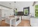 Spacious kitchen features a large island, sleek countertops, and stainless steel appliances at 2215 Cortelyou Rd, Charlotte, NC 28211