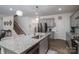 Modern kitchen with granite countertops, stainless steel appliances, and a center island at 250 Winford Rd, Troutman, NC 28166