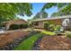 A peaceful backyard retreat with an artificial turf path and sitting area with mature trees for privacy at 26 New River Trce, Lake Wylie, SC 29710
