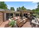 Expansive deck with stylish seating, grill area, and a peaceful outdoor setting at 26 New River Trce, Lake Wylie, SC 29710