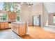 Open kitchen featuring an island with granite countertops and stainless steel appliances at 2695 Queens Rd, Lincolnton, NC 28092
