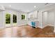 Basement features a wet bar with granite counters, cabinetry and wine rack at 2857 Scarborough Ct, Gastonia, NC 28054