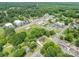 Aerial view of the city streets with shops and other local businesses at 520 E Main St, Dallas, NC 28034