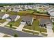 Charming aerial view highlights this single-Gathering home's manicured lawn and long driveway at 5314 Upton Pl, Charlotte, NC 28215