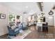Bright open-concept kitchen featuring a large island with seating and modern appliances at 932 Shady Bluff Dr, Charlotte, NC 28211