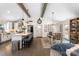 Open-concept kitchen and dining area with a large island and modern finishes at 932 Shady Bluff Dr, Charlotte, NC 28211