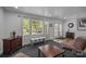 Bright living room with three large windows and hardwood floors, creating an inviting and spacious atmosphere at 1013 Eaglewood Ave, Charlotte, NC 28212