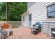 Spacious back deck with outdoor seating area at 1256 Canseco Ln, Hickory, NC 28602