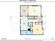 Main floor plan featuring kitchen, dining room, living room, bath, primary bedroom, and deck at 1256 Canseco Ln, Hickory, NC 28602