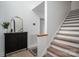 View of the entry foyer, stairs, and decor at 1256 Canseco Ln, Hickory, NC 28602