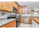 Bright kitchen features granite countertops, stainless steel appliances, and tile backsplash at 1817 Tradd Ave, Clover, SC 29710