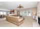 Inviting living room features fireplace and cozy seating, filled with natural light at 1817 Tradd Ave, Clover, SC 29710