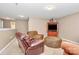Upstairs living room with neutral paint, lots of soft seating, and a television stand at 1817 Tradd Ave, Clover, SC 29710