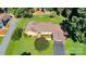 Aerial view of the home and surrounding property showcasing the spacious lawn at 2326 Horseshoe Bend Ne Rd, Hickory, NC 28601
