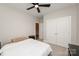 Cozy bedroom boasts a ceiling fan, plush carpeting, and a comfortable bed for restful nights at 25952 Appleyard Ct, Lancaster, SC 29720