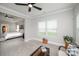 Bonus room adjacent to the main bedroom featuring a fan and ample sunlight at 25952 Appleyard Ct, Lancaster, SC 29720