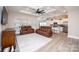 Spacious living room with hardwood floors, recessed lights, and an open view of the modern kitchen at 25952 Appleyard Ct, Lancaster, SC 29720