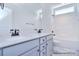 Bright bathroom featuring double vanity, quartz countertop, and shower-tub combo at 277 Triple Ponds Ct, Clover, SC 29710