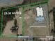 Aerial view of property showing acreage, school, and nearby roadways at 2808 Water Plant Rd, Maiden, NC 28650