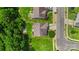 Aerial view of a home showcasing the roof, landscaping, and the street the property sits on at 4006 Centerview Dr, Indian Trail, NC 28079