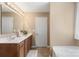 Spacious bathroom with dual vanity and a soaking tub offering a relaxing space at 4006 Centerview Dr, Indian Trail, NC 28079