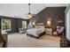 Spacious main bedroom with vaulted ceiling, a ceiling fan, and decorative furniture at 4006 Centerview Dr, Indian Trail, NC 28079