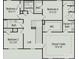 Second floor plan shows the bedrooms, baths and laundry room at 524 Hullview Vis, Monroe, NC 28110