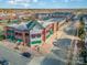 Aerial view of the Lake Park Town Center with pedestrian walkways and street parking at 6834 Creft Cir, Indian Trail, NC 28079
