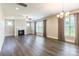 Open concept living room with fireplace and hardwood floors at 174 Pine Eagle Dr, Rock Hill, SC 29732