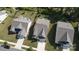 Aerial view of homes with fenced yards and modern design at 209 Van Gogh Trl, Mount Holly, NC 28120