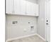 Laundry room with overhead cabinets and utility connections at 209 Van Gogh Trl, Mount Holly, NC 28120