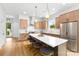 Spacious kitchen featuring a large island, modern cabinets, stainless steel appliances, and pendant lighting at 2413 Pruitt St, Charlotte, NC 28208
