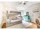 bedroom with gray bunk beds, plenty of natural light, and wood floors at 3237 Sunset Dr, Charlotte, NC 28209