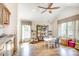 Spacious bonus room features lots of natural light, built-in shelving, and a seating area at 3237 Sunset Dr, Charlotte, NC 28209