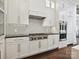 Modern kitchen with chevron backsplash, stainless steel appliances, and sleek white cabinets at 4300 Cameron Oaks Dr, Charlotte, NC 28211