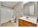 Bathroom featuring a single sink vanity and a shower-tub combination at 672 Carybrook Ct, York, SC 29745