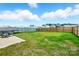 Wide backyard with a privacy fence and an area for dining and entertaining at 133 Aspire Cir, Wingate, NC 28174