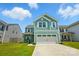 Beautiful two-story home with a well-maintained lawn, two-car garage, and a cozy front porch under blue skies at 133 Aspire Cir, Wingate, NC 28174