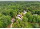 Aerial view of a beautiful, private treed neighborhood showcasing lush greenery at 136 Digh Cir # 4, Mooresville, NC 28117