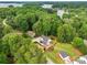 Scenic aerial view of the property nestled among lush trees, showcasing a tranquil, private setting at 136 Digh Cir # 4, Mooresville, NC 28117