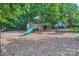 Community playground area with slide, climbing features, and picnic table, perfect for Gathering fun at 13820 Cypress Woods Dr, Huntersville, NC 28078