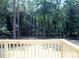 View from the backyard deck with lush green trees surrounding the property line for privacy and shade at 1802 Cooper Ave, Kannapolis, NC 28081