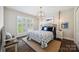 Nautical bedroom with a fish themed bedding and decor with lots of natural light from the large windows at 2004 Marquesas Ave, Tega Cay, SC 29708