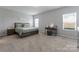 Serene main bedroom with a comfortable queen-sized bed, a vanity table, and plenty of natural light at 204 Fesperman Cir, Troutman, NC 28166
