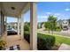 View from front porch showing manicured neighborhood, street, and other homes at 204 Fesperman Cir, Troutman, NC 28166