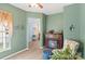 Cozy sitting room with a wood burning fireplace and hardwood floors at 23117 Whimbrel Cir, Fort Mill, SC 29707