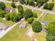 Aerial view of home and surrounding land, features a large yard with plenty of trees at 2742 Flat Creek Rd, Lancaster, SC 29720