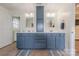 Bathroom featuring a double sink vanity, overhead lighting, and tile flooring at 516 Fair Oaks Dr, Fort Mill, SC 29708